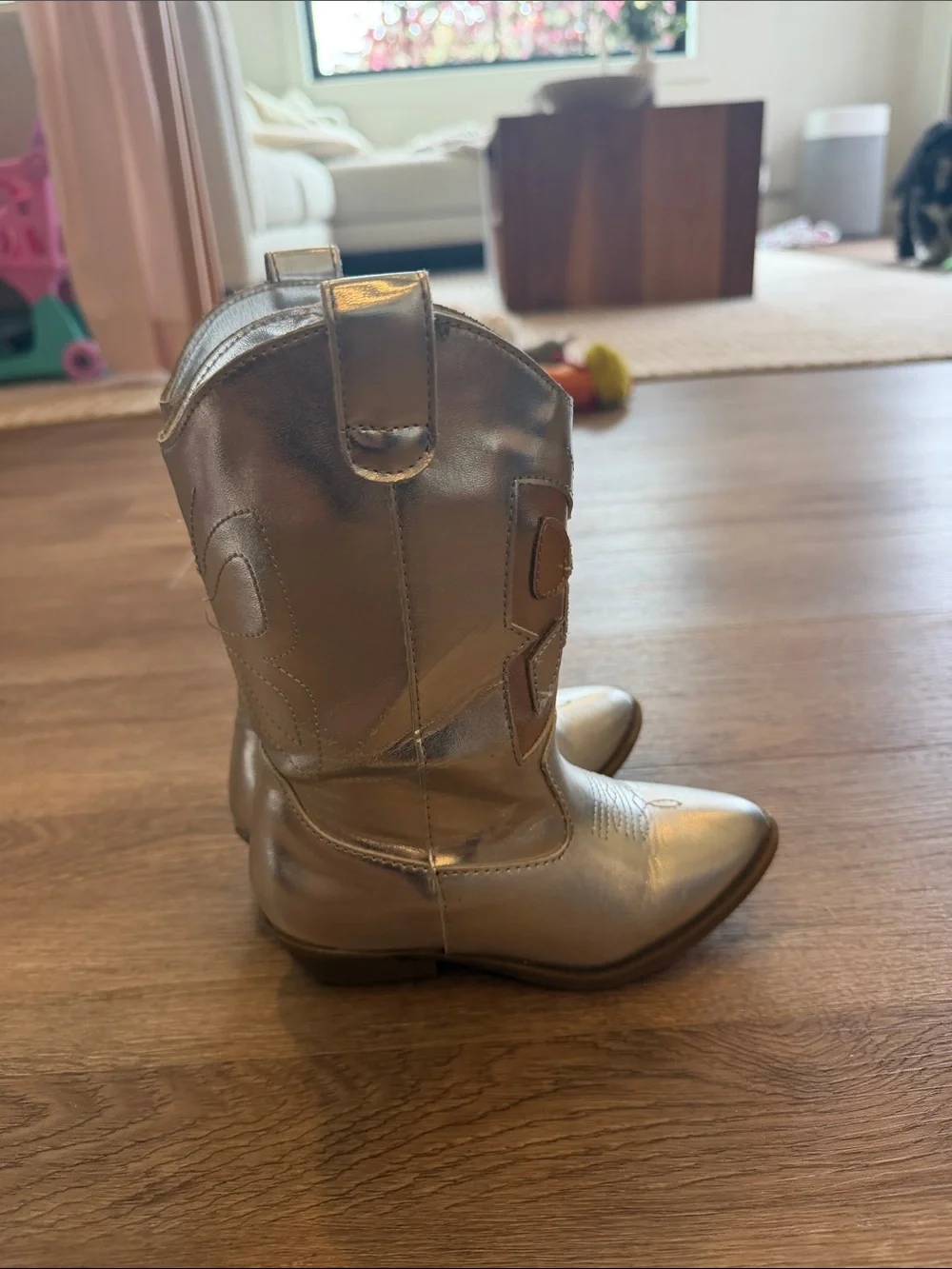 Kids Tucker & Tate Metallic Silver Western Boots